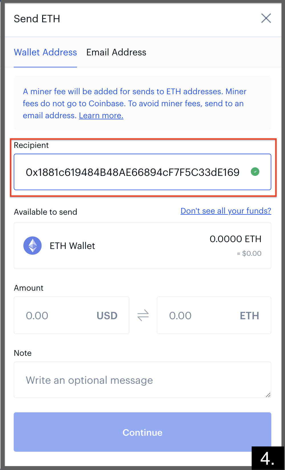 how to send coinbase to metamask wallet
