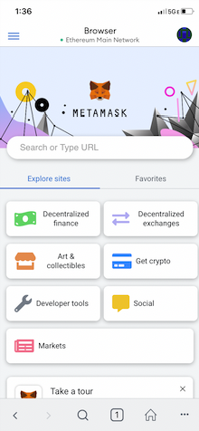 metamask browser dapps in mobile application
