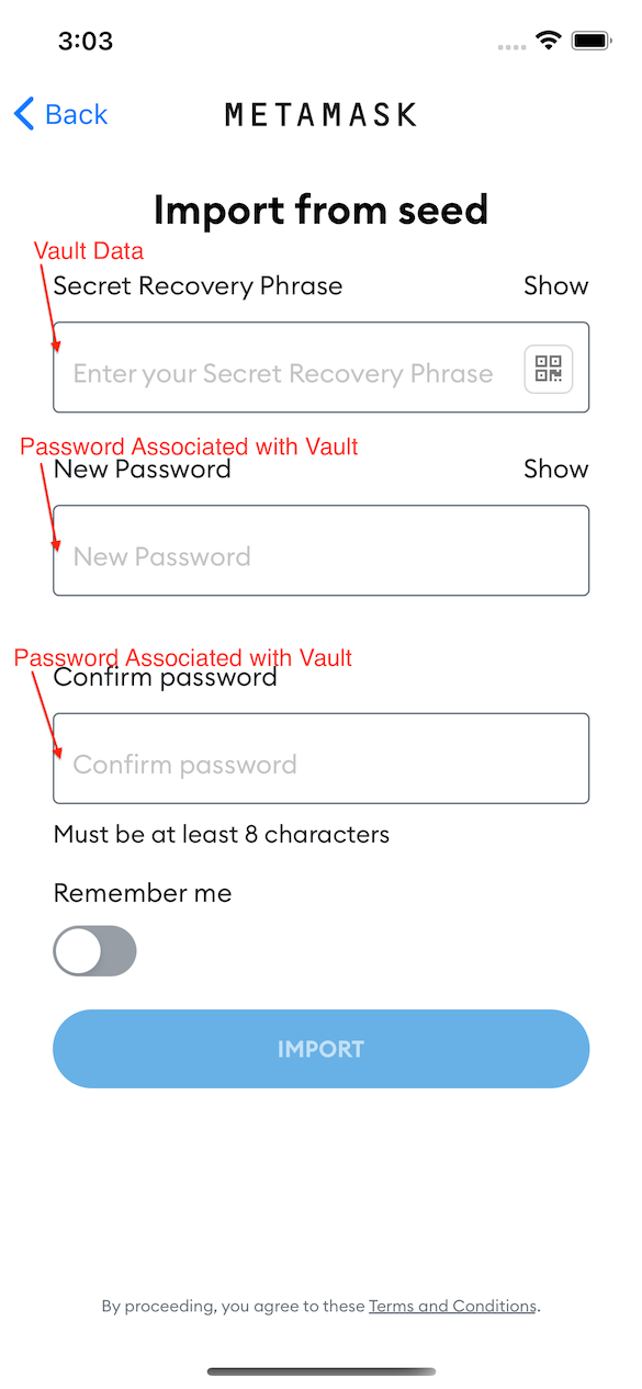 how to reset password in metamask