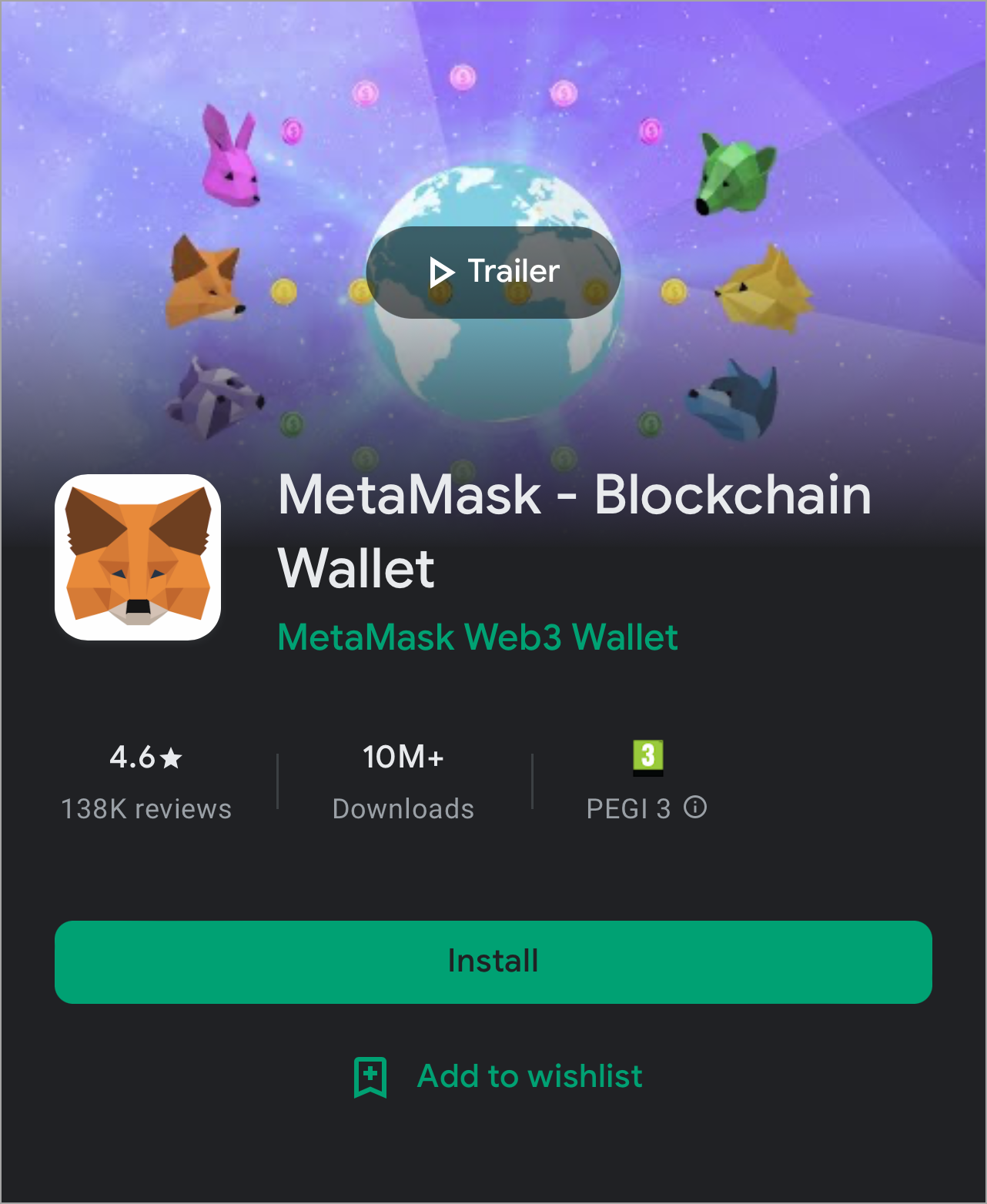 Install MetaMask Android